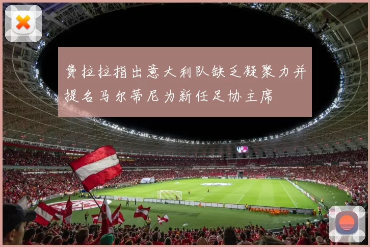 费拉拉指出意大利队缺乏凝聚力并提名马尔蒂尼为新任足协主席